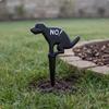 Cast Iron Dog Stake Retro Design Shaped Lawn Sign Weather Resistant Metal Garden for