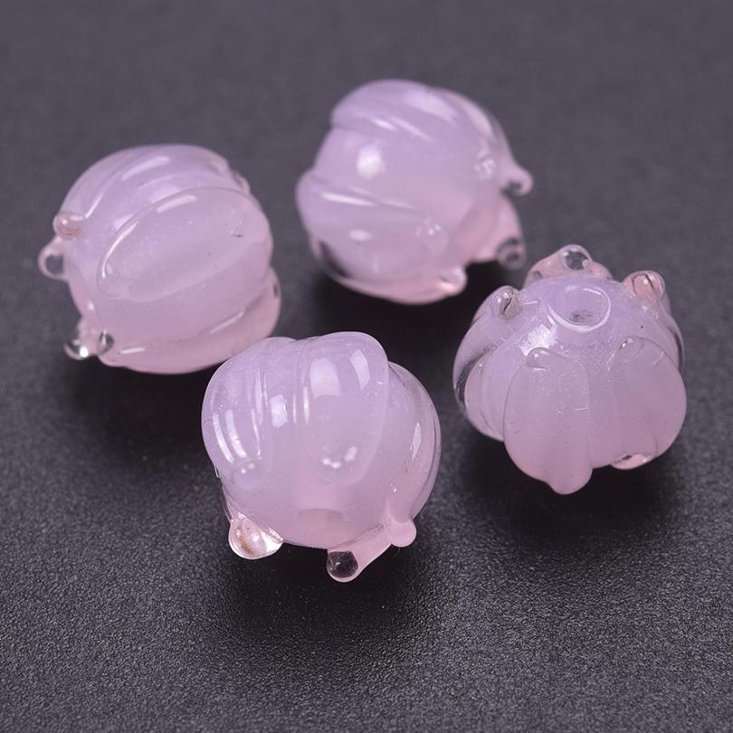 6pcs/Lot Animal Dragonfly Bee Butterfly Glass Beads For Jewelry Making Supplies Cactus Flower Spacer Bead Diy Accessories Bulk