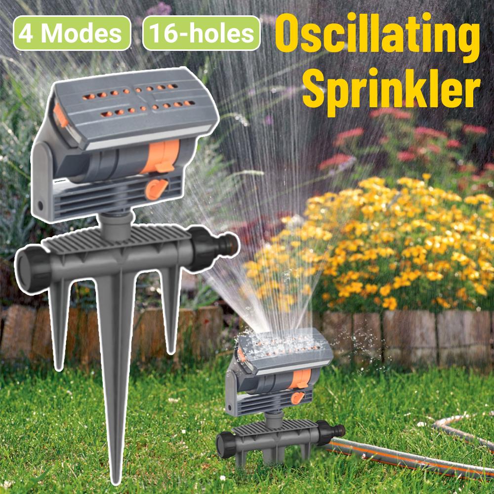 1/2PCS Oscillating Sprinkler 16-hole Water Sprinkler 4 Modes Adjustable Watering Irrigation System for Plants Grass Irrigation