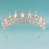 DIEZI 8 Colors Baroque Luxury AB Rhinestone Crystal Tiara For Women Wedding Party Elegant Bridal Bride Crown Hair Accessories