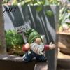Waterproof Courtyard Statue Funny Gnome Welcome Sign Ornament, Resin Faceless Statue, Pastoral Figurine for Outdoor Garden Porch Patio Yard