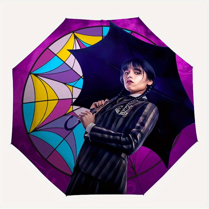 

1pc Wednesday Umbrella Themed High-quality Umbrella,Automatic Opening and Closing Umbrella,Multi-functional Umbrella G0811365