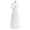 Summer New Waisted Lace Polo Dress, Elegant Fashion Casual Dress for Women European American Crossbody Apparel