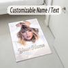 Personalized Crystal Velvet Carpet,Taylor Swift Custom Printed Name, Plush Area Rug For Home Indoor Decor