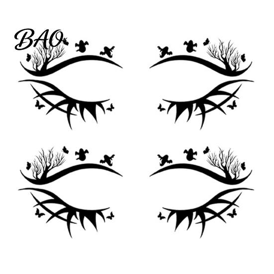 Ghostly Eye Decorations 2 Pairs Halloween Tattoo Stickers, Waterproof Temporary Face Decals with Creative Festival Party Supplies Pumpkin Bat