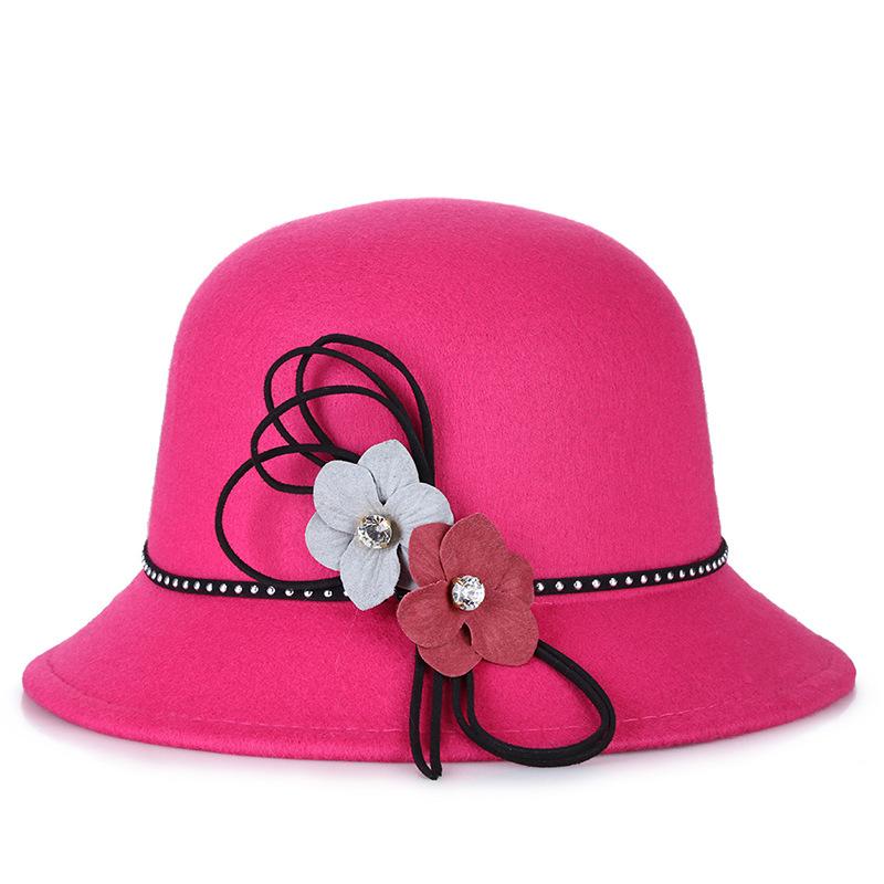 Hat Lady Autumn and Winter Cold and Warm Fashion Woolen Top Hat Trendy Basin Hat Bag Hair Help