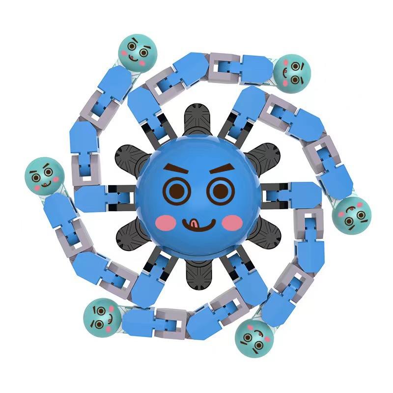 Jouets Gyroscope du Bout des Doigts Décompression Jouets pour Enfants Gyroscope Lumineux à Doigt Déformation Pliante Mécanique DIY Créatif Décompression Jouets de Décompression
