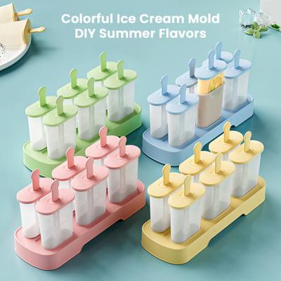 Popsicle Mold Ice Pop Maker BPA Free Multi-Compartment Easy Release Ice Cream Mold for Homemade Jelly Candy Bars