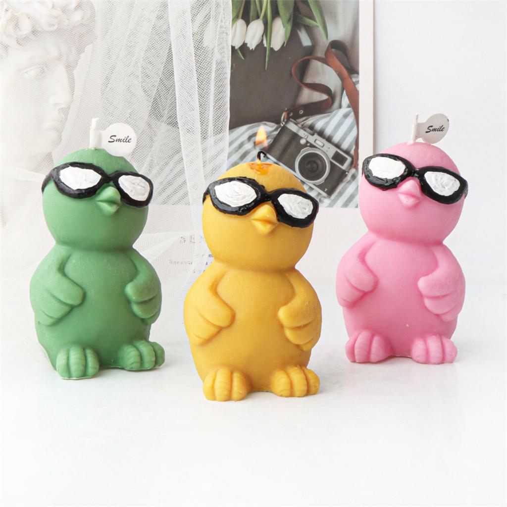 Chicken Silicone Mold Lovely Easter Anamal Candle Mold Handmade Scented Candle Making Soap Mould for DIY Home Decoration