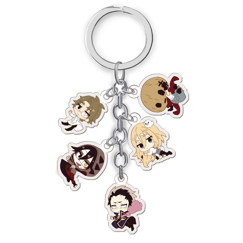 Overlord Anime Game Cute Acrylic Keychain Set (5 Transparent Ornaments)