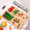 Eco-friendly Bamboo Tray with Acrylic Lid - Portable Wooden Plate for Camping, Picnics, and Restaurants