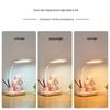 Guangshibao Kinder Schreibtisch Hasen Uhr Tischlampe
