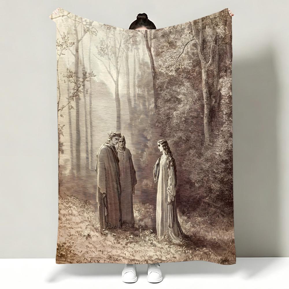 Artist GGustave DDore Throw Soft Warm Flannel Throw Blanket Multiuse for Sofa Bed Office Nap