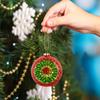 2pcs Elegant Double Pointed Glass Ball Ornaments with Floral Design Durable Hanging Christmas Tree Decorations for Festive Home Party Ambiance