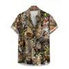 Floral Shirts Men's Hawaii Holiday Party Blouse 2025 Lapel Beach Shirt Flower Camisas Short-sleeved Womens Clothes