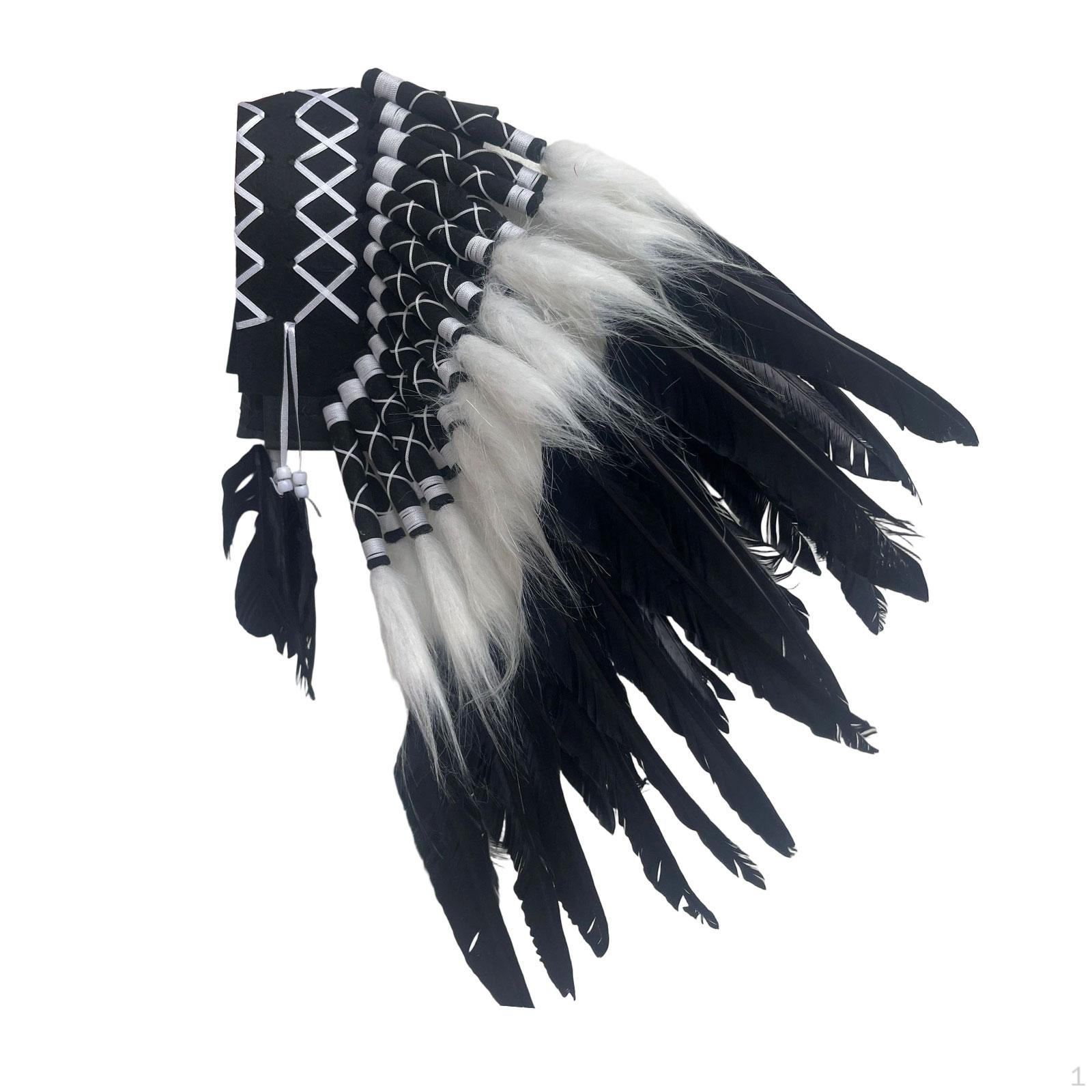 

Indian Headdress Artificial Feather for Role Black