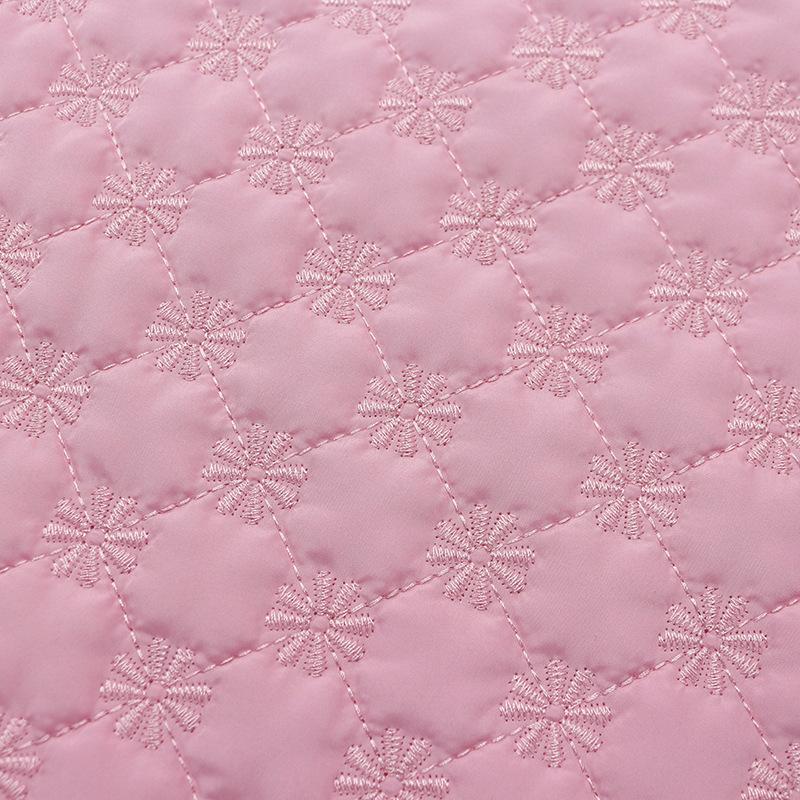 100X150CM Snowflake Embroidered Fabric Winter Warm Quilted Cotton Padded Material For Makeup Bag Hat Costume
