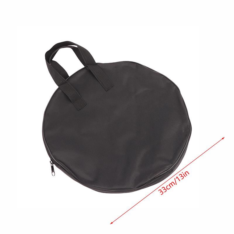 Portable Black Oxford Cloth Dumb Drum Pad Bag With Handle For 10 / 12 Inch Drum Storage Bag With Zipper Drums Practice Pad Case