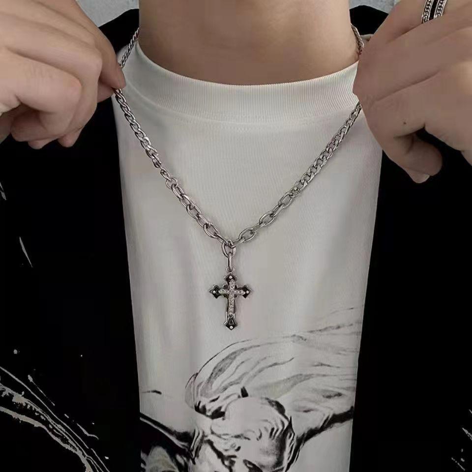 Men's Cross Necklace Men's Trend Hip Hop Premium Trend Brand Boys Niche Design Versatile Accessories Pendant