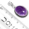 925 Sterling Silver Pendant Women Gemstone Handmade Jewelry Halloween Gift Amber Amethyst Black Onyx Carnelian Garnet Quartz Green Onyx Gold Stone