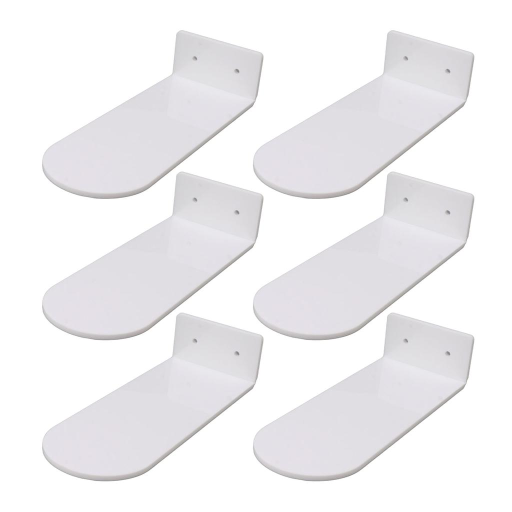6 buc Rafturi plutitoare pentru pantofi 7,9 in lungime Acrilic Suport pentru expunerea pantofilor pentru colecția de încălțăminte Alb