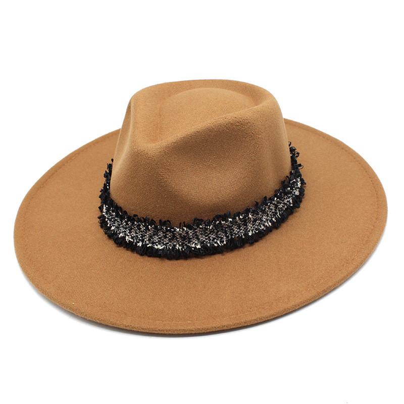 Style Wool Felt Hat With Large Brim For Men Women Winter Autumn Casual Outdoor Wear