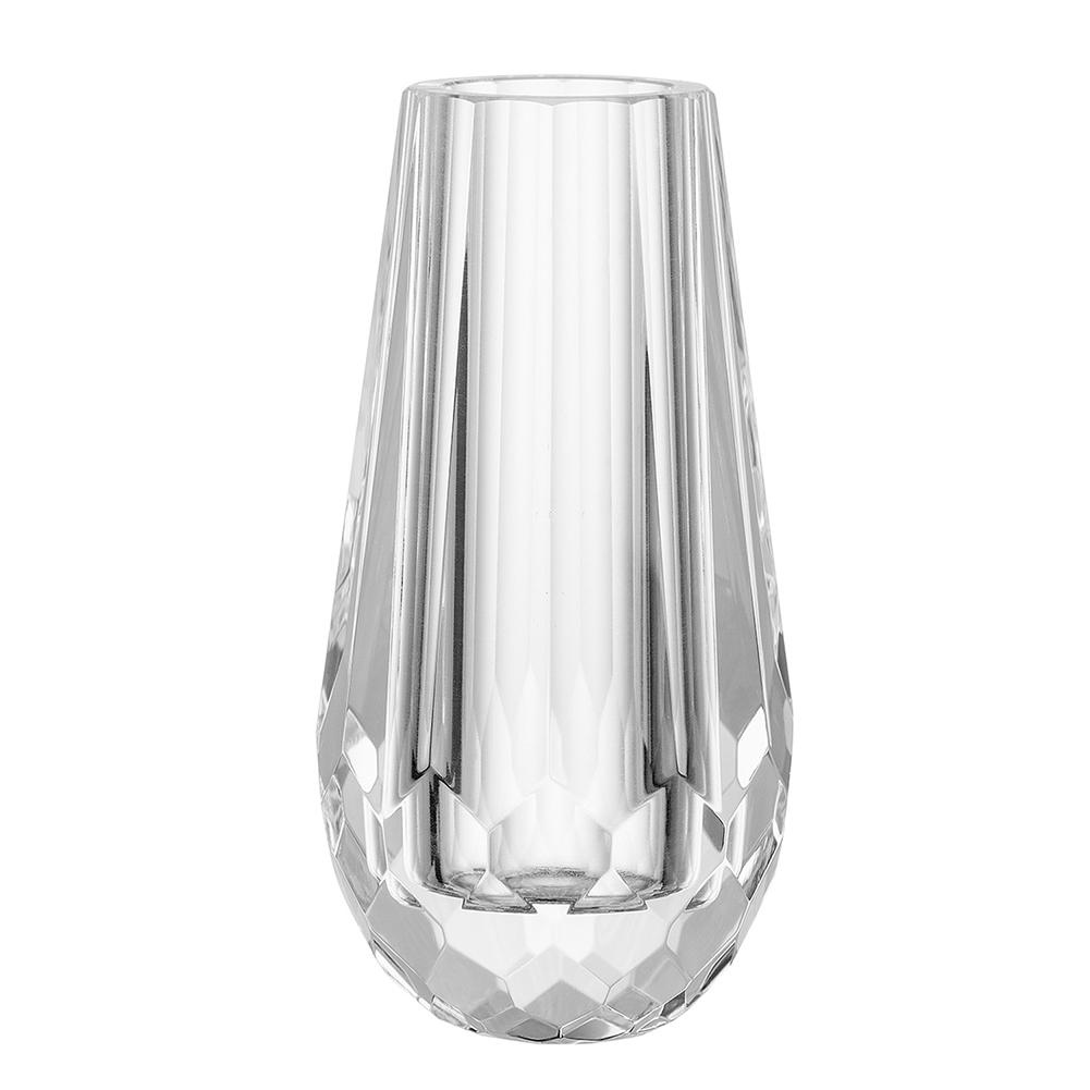 New Product Explosion Handmade Faceted Crystal Flower Vases Luxury Tabletop at Factory Price (Transparent,M 70*70*150mm) прозрачный