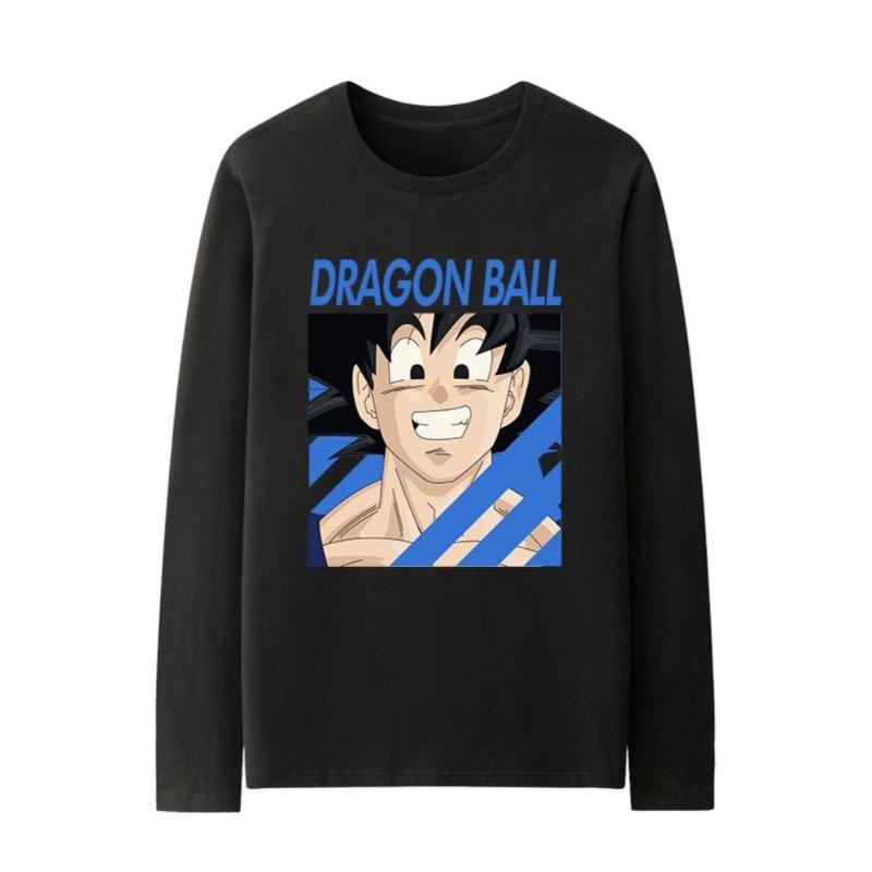 

Dragon Balls Long Sleeve T-Shirt, Soft Cotton, Solid Color, Slim Fit, Casual Daily XXL чёрный