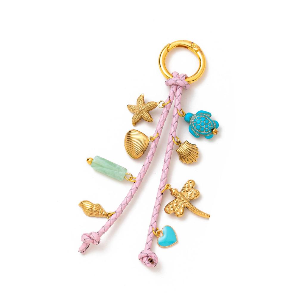 European Bestselling Colorful Retro Shell & Fish Bone Hand Rope Pendant Ornament
