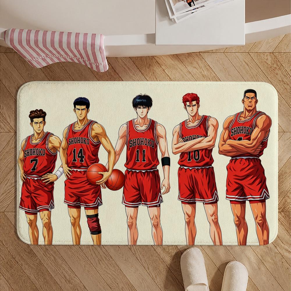 Anime-S-S-SLAM DU-NKS Floor Mat Soft Non-Slip Bath Mat, Bedside Carpet, Absorbent Doormat for Home