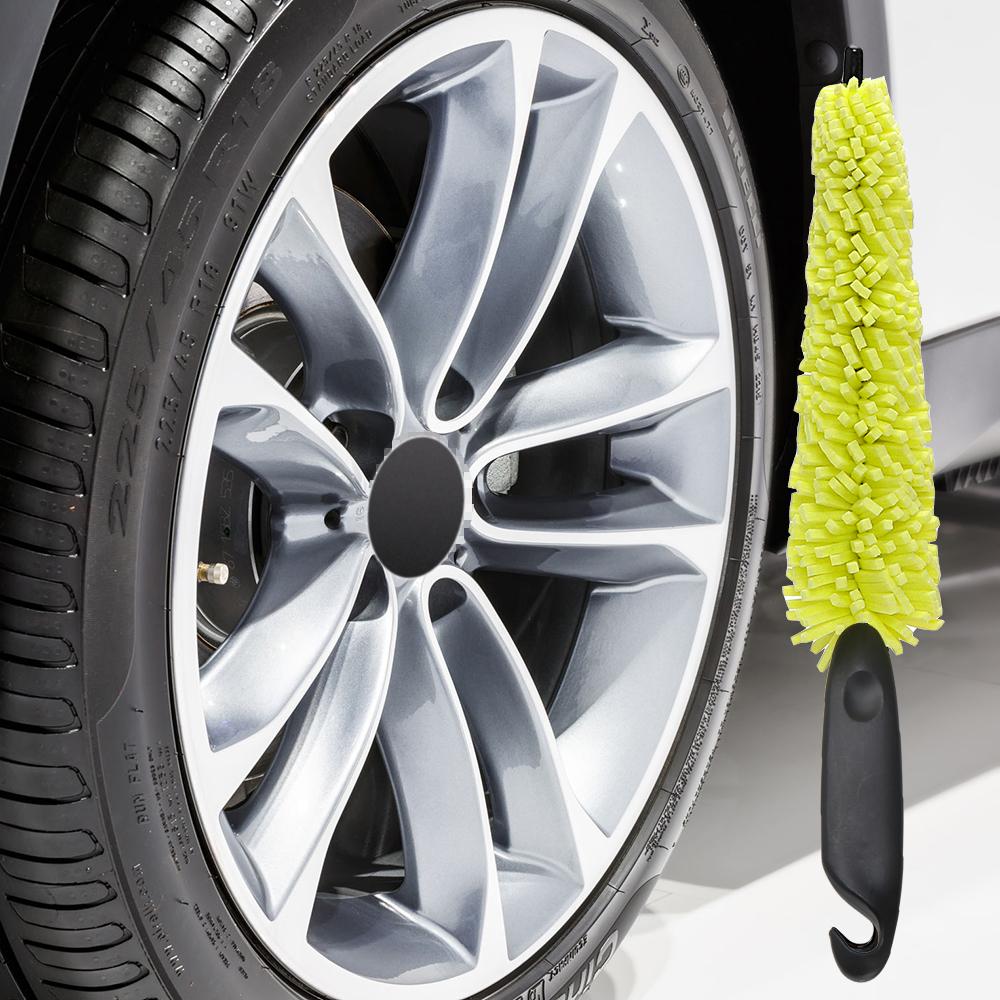 Wheel Rims Tire Washing Brush Vehicle Cleaning Brush Car Wheel Brush Car Wash Sponges Car Supplies Plastic Handle