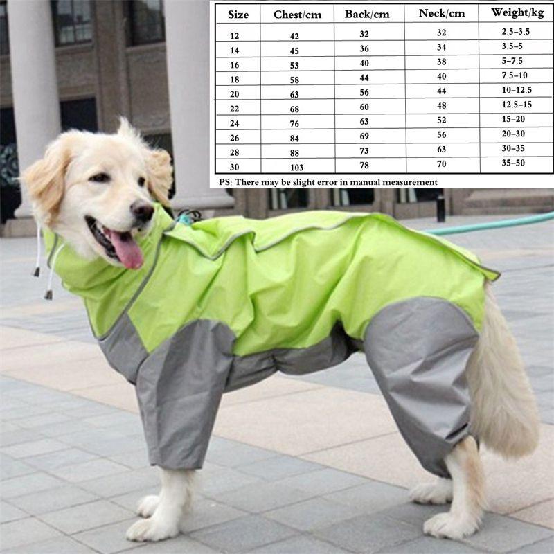 Großer Haustier Hunderegenmantel Wasserdichte Regenkleidung Overall Für Große Mittlere Kleine Hunde Golden Retriever Outdoor Haustierbekleidung Mantel