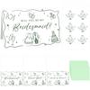 12 Set Bridesmaid Proposal Cards Gifts Invitation (Green)