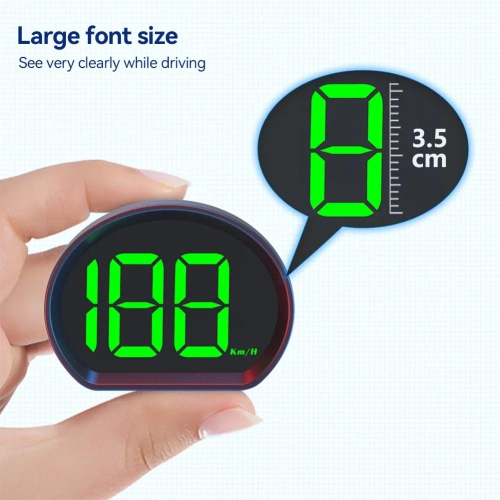 

Versatile Compatibility HUD Car Head Up Display KMH/MPH Vehicle Speed Meter Tachometer KM/H - Green