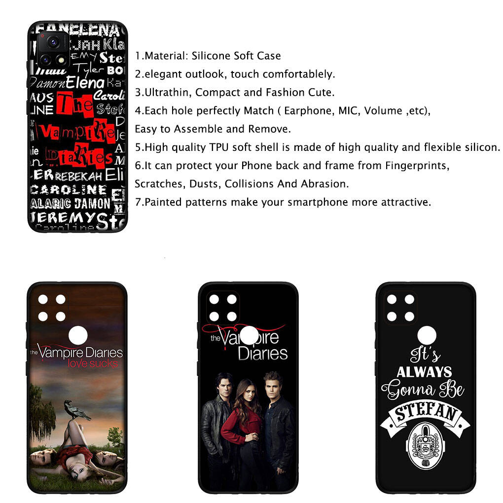 Cover for iPhone 17 16 15 Xiaomi Poco Redmi Note 14 13 12 11 Pro Max 9 16e Samsung Galaxy S25 S24 S23 OPPO Huawei the Vampire Diaries Phone Case