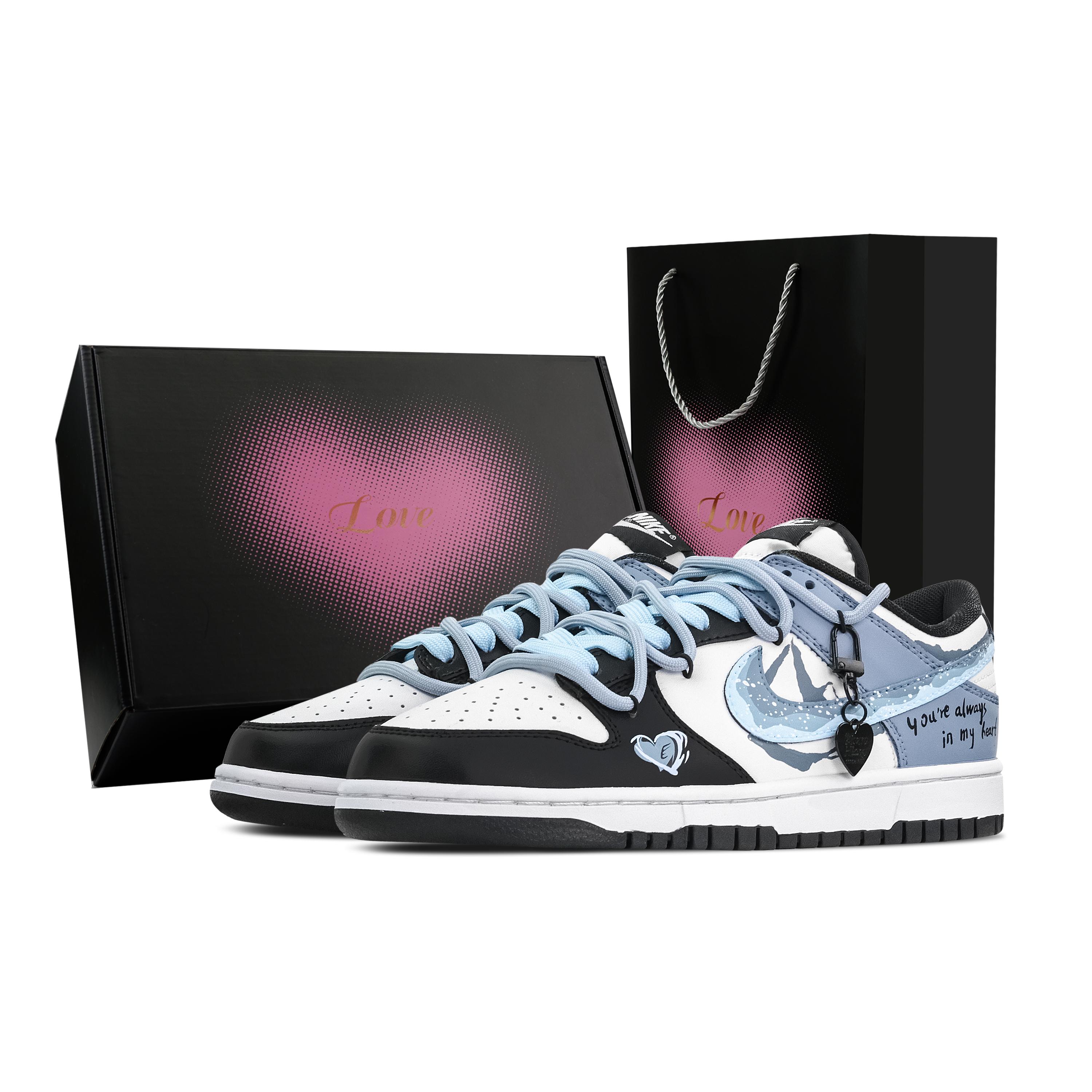 

Nike Dunk Wave, Heart Box Abrasion Resistant Low top Skateboard Shoes Unisex Black Blue DD1391-100(Team773--) 36.5
