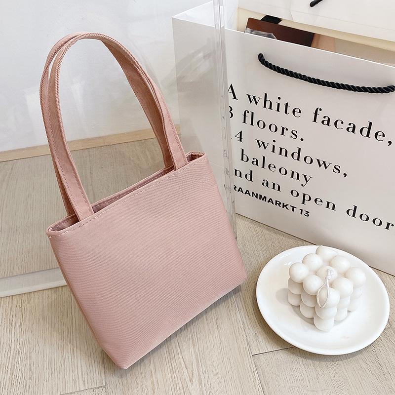 

Сумка для мобильного телефона новая простая холщовая маленькая сумка нейлоновая мини-сумочка тоут женская сумка одна штука розовый