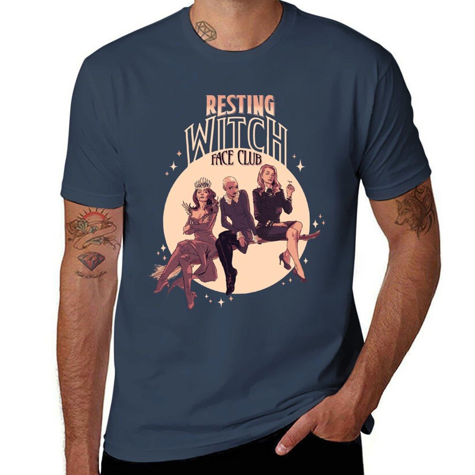 Resting Witch Face Club Tshirt Plus Size Outdoor Casual Top S