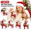 Acrylic Goat Pendant 2D Flat Animal Hanging Decoration  Holiday Party Decor