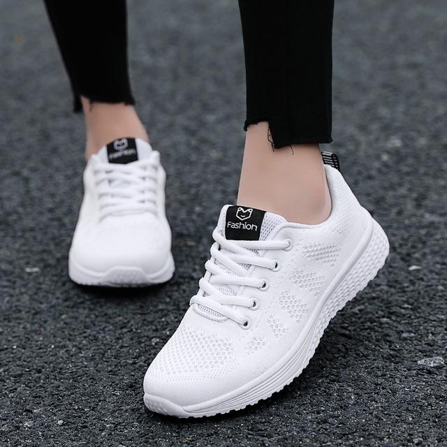Women Running Sneakers Fashion Casual Flat Shoes Female Wedges Shoes Women Summer Mesh Breathable Woman Vulcanize Shoes
