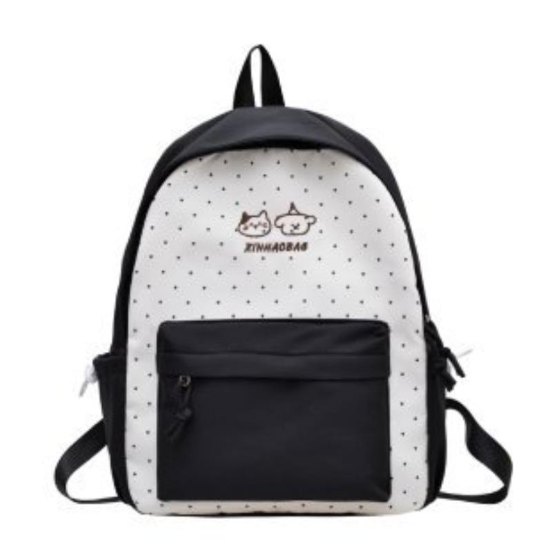 Новый милый мультяшный школьный рюкзак женский маленький свежий универсальный студенческий классный рюкзак дорожный рюкзак модный One size fits all чёрный