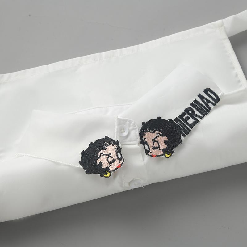 Solid Color Buckle Fake Collar Handmade Buttons Women'S Versatile Inner Shirt Collar Autumn Decorative Fake Collar