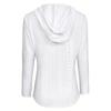 Felpa con cappuccio a occhielli e bottoni a tinta unita, felpa casual a maniche lunghe con coulisse, abbigliamento da donna