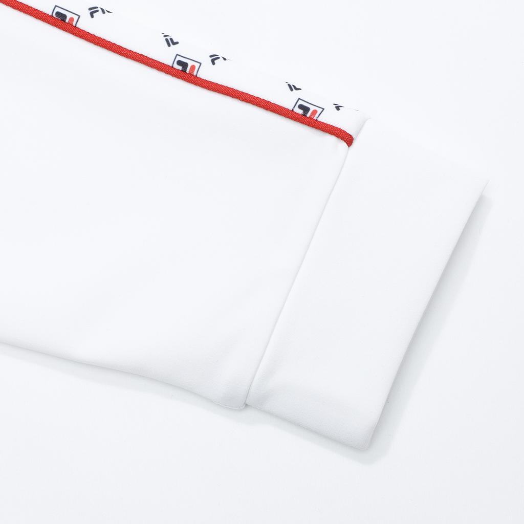 FILA 2023 Autumn New Knit Long Sleeve Polo Shirt Simple Tennis Sports Top Women tops Jade-White A11W343218F-WT