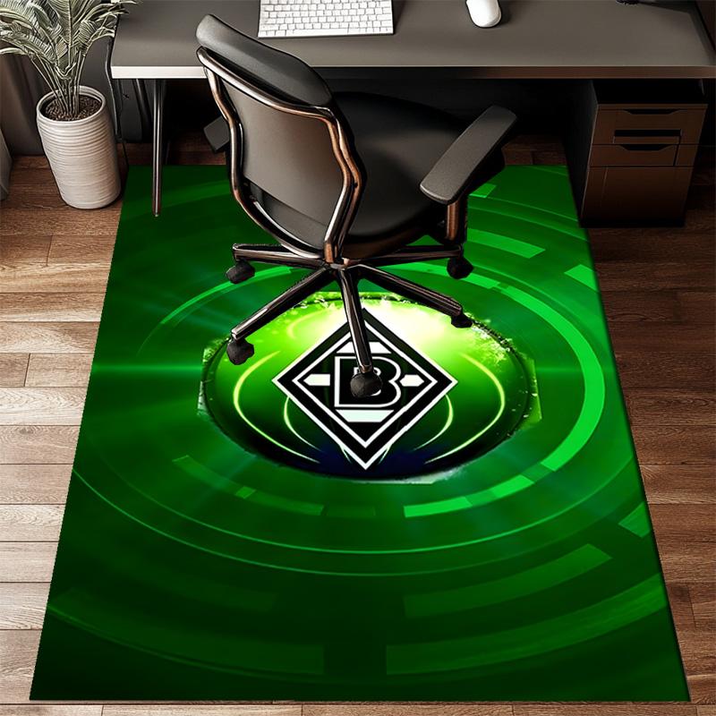 Mönchengladbach Wappen Teppich für Wohnzimmer, Spielzimmer, Büro, Schlafzimmer, Bürobodenmatte Verspieltes Design, Fan Geschenke Weihnachtsdeko
