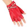 Half Finger Performance Leather Gloves Ladies Nightclub Pole Dance Rivet Leather Punk Cos Comic Con Stage Performance Gloves