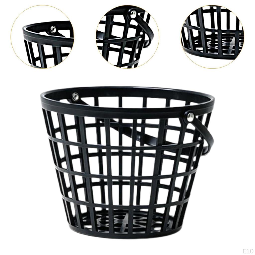 Golf Ball Basket Bucket Convenient Storage Golfball Container Holds 50 Balls for Backyard Court