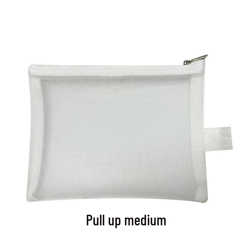 Portable Nylon Mesh Mini Makeup Bag - Small Transparent Touch-up Storage for Lipstick and Essentials