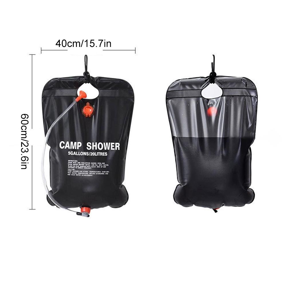 Solar Camping Shower Bag With Temperature Display Portable Outdoor Shower Experience Outdoor Hiking