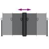 Retractable Side Awning Black 120 x 1200 cm